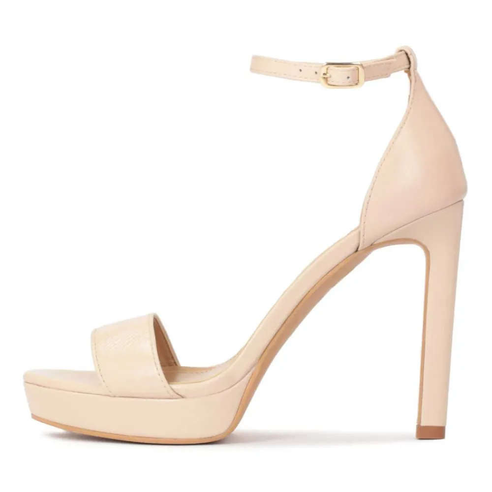 DAMES Kazar leren platform stiletto sandalen