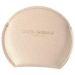 DAMES Dolce & Gabbana Toilettassen^Leren Ronde Logo Handspiegelhouder