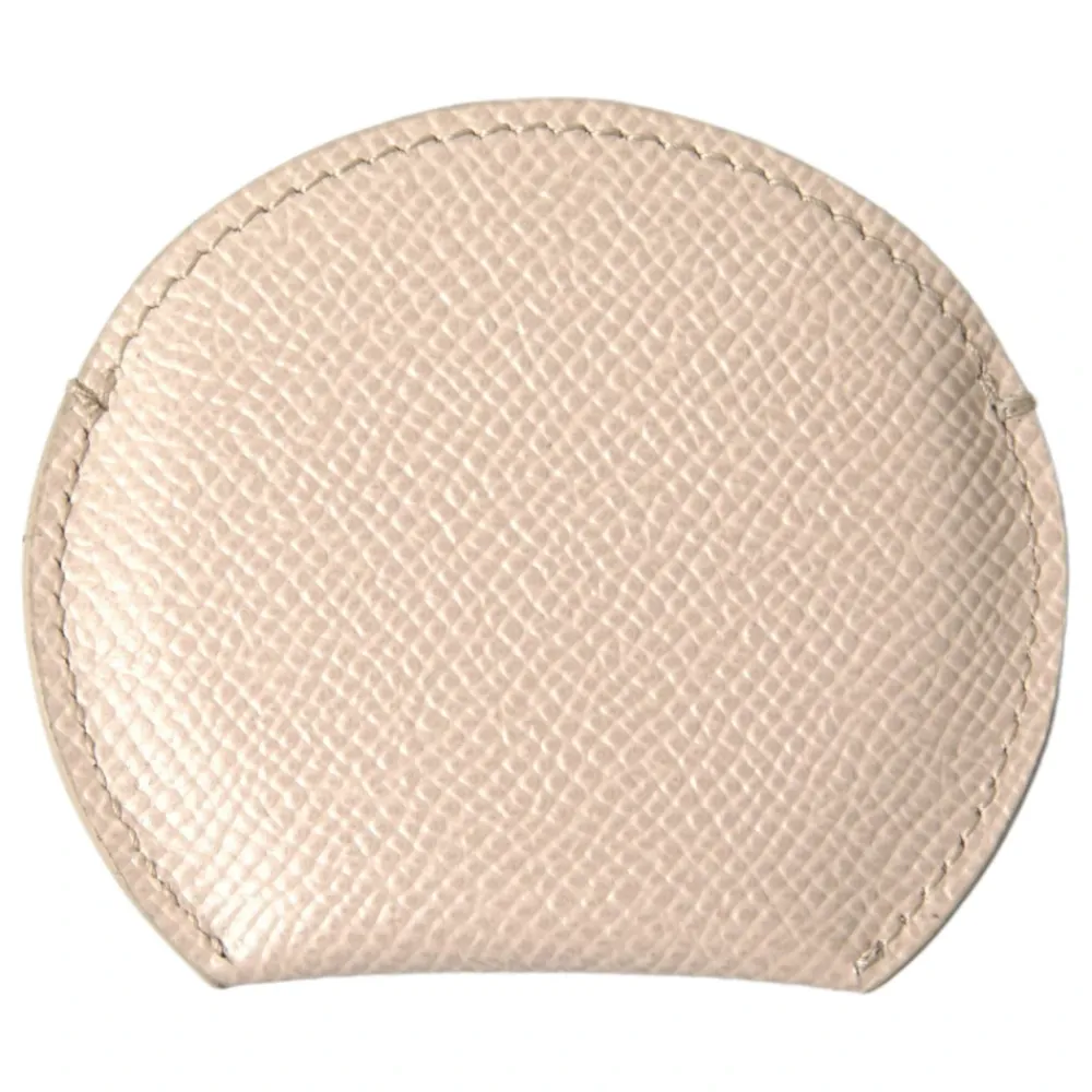 DAMES Dolce & Gabbana Toilettassen^Leren Ronde Logo Handspiegelhouder