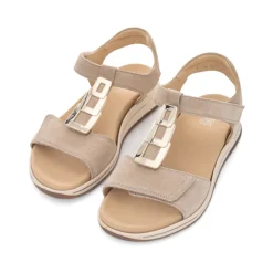 DAMES ara leren sandalen met enkelband