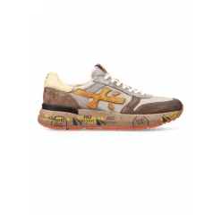 Heren Premiata Beige Mick Sneakers met Suède en Nylon