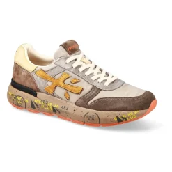 Heren Premiata Beige Mick Sneakers met Suède en Nylon