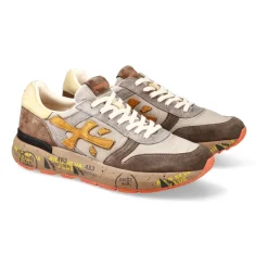 Heren Premiata Beige Mick Sneakers met Suède en Nylon