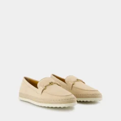 DAMES Tod's Loafers^Raffia Loafer Slip-On Ronde Neus