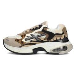 DAMES Premiata Sneakers^Beige Sharky-d Sneakers voor dames