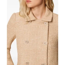 DAMES Twinset Trenchcoats & Mantels^Beige Stijlvolle Jas voor Vrouwen