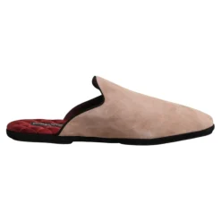 Heren Dolce & Gabbana Suède Leren Slides Platte Schoenen