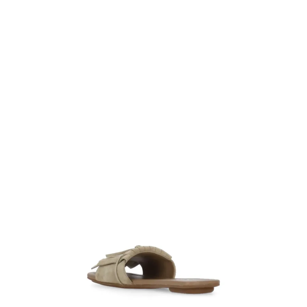 DAMES Hogan Suede Leren Sandalen met Franjes