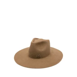 DAMES Ruslan Baginskiy Beige Vilt Brede Rand Teardrop Hoed