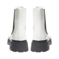 DAMES Alexander McQueen Bicolor Chelsea laarzen geborsteld leer