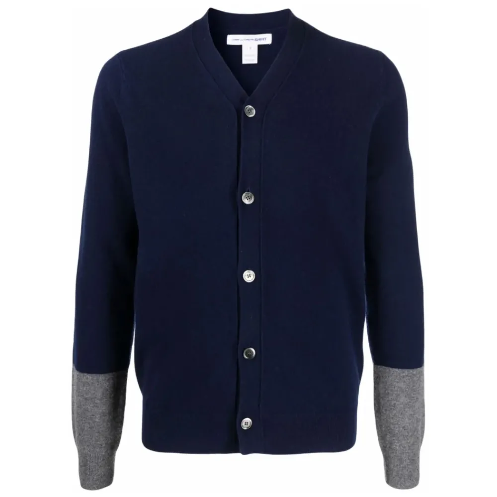 Heren Comme des Garçons Truien & Vesten^Bi-color Wollen Vest