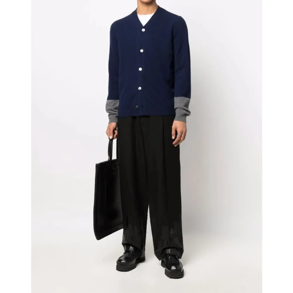 Heren Comme des Garçons Truien & Vesten^Bi-color Wollen Vest