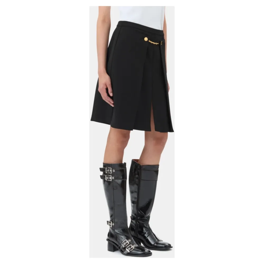 DAMES Ganni Black Light Twill Suiting Rok