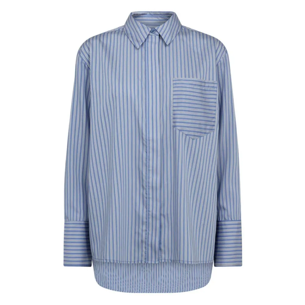 DAMES Co'Couture Gestreepte Overhemdblouse