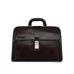 DAMES Piquadro Blauw Vierkant Leren Dokterstas