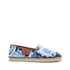 Heren Etro Espadrilles^Blauwe Canvas Bedrukte Espadrilles