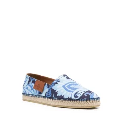 Heren Etro Espadrilles^Blauwe Canvas Bedrukte Espadrilles