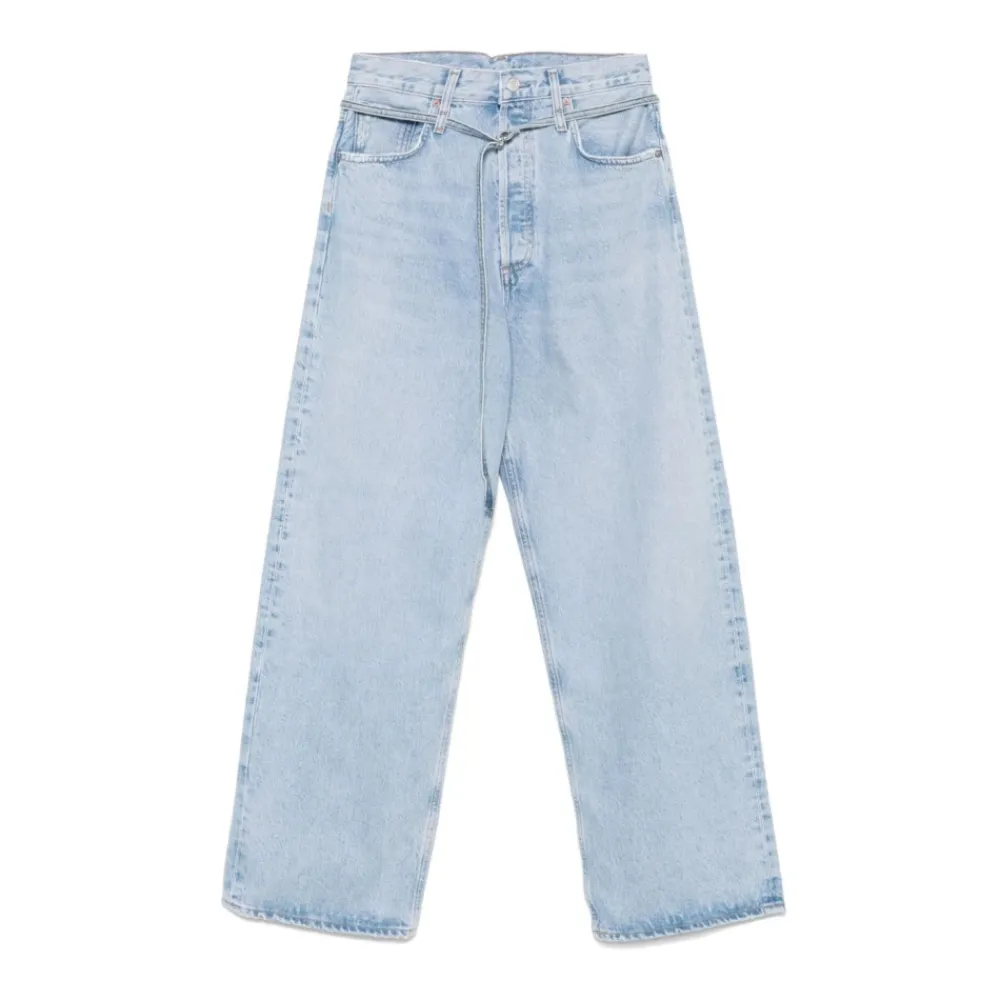 DAMES Agolde Jeans^e Cerulean Jeans met Riemlussen