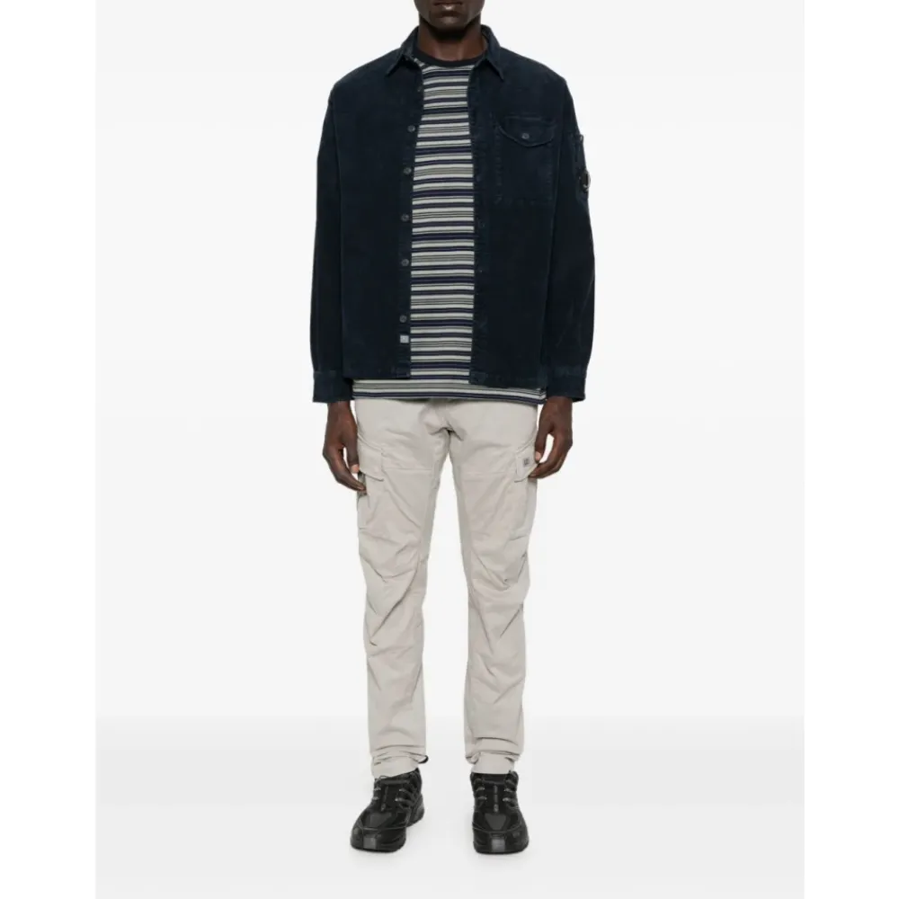 Heren C.P. Company Overhemden^e Corduroy Textuur Overhemd Lange Mouwen