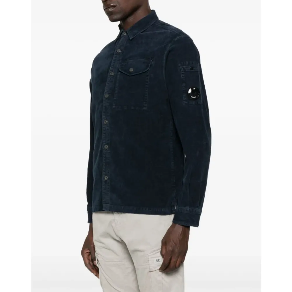 Heren C.P. Company Overhemden^e Corduroy Textuur Overhemd Lange Mouwen