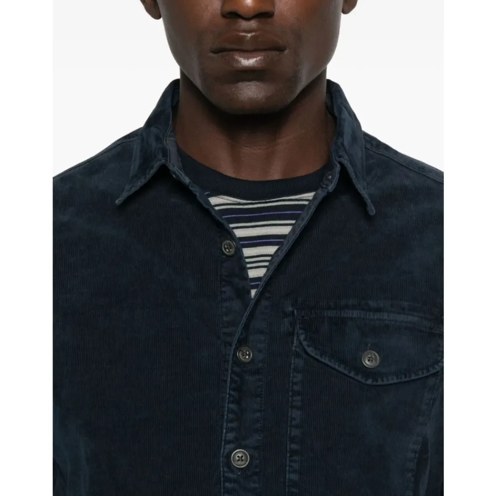 Heren C.P. Company Overhemden^e Corduroy Textuur Overhemd Lange Mouwen