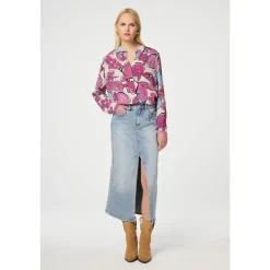 DAMES FABIENNE CHAPOT Rokken^e Denim Midi Rok met Zakken