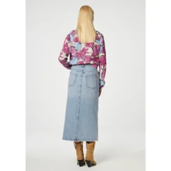 DAMES FABIENNE CHAPOT Rokken^e Denim Midi Rok met Zakken