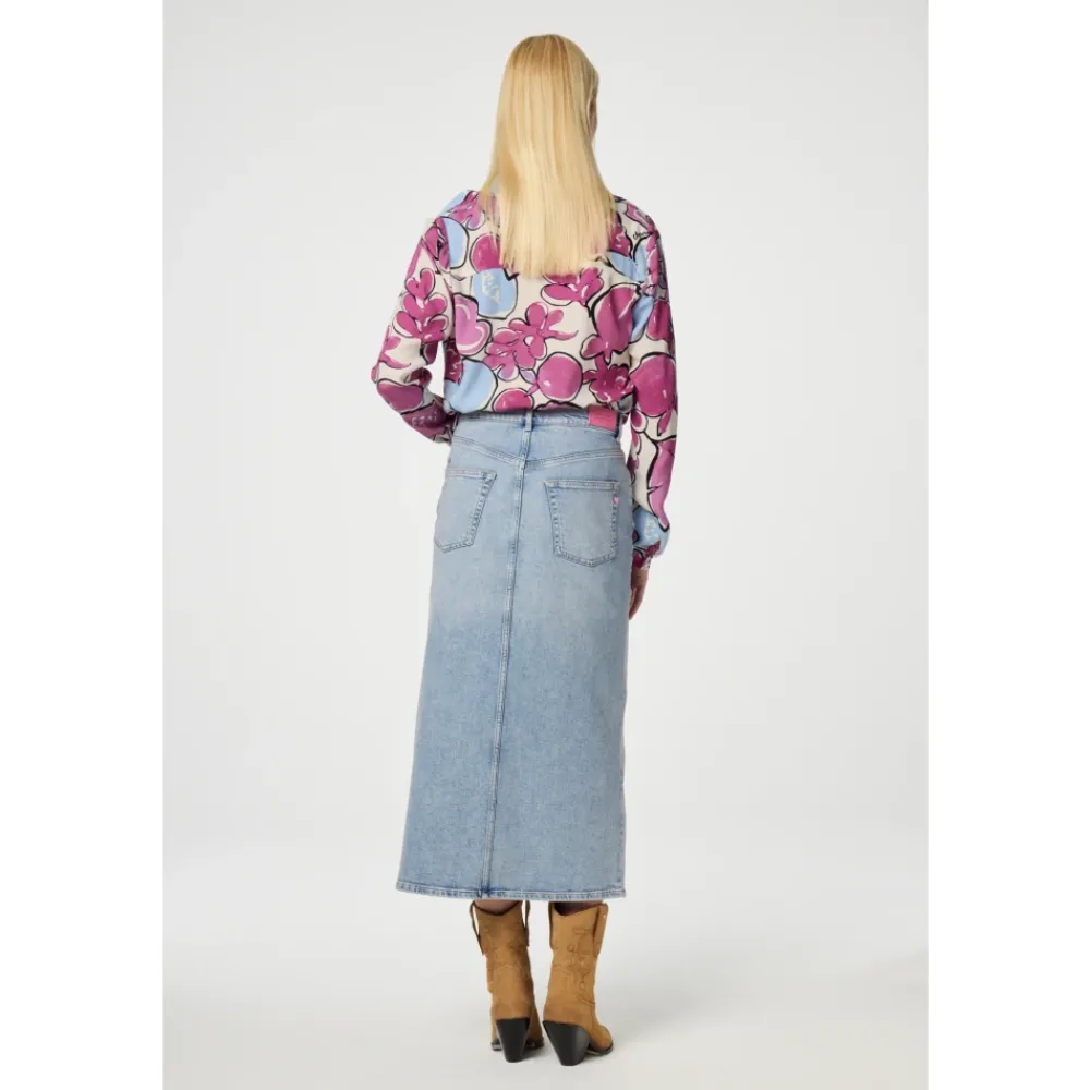 DAMES FABIENNE CHAPOT Rokken^e Denim Midi Rok met Zakken
