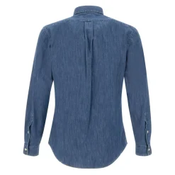 Heren Polo Ralph Lauren Overhemden^e Denim Overhemd, Button-Down Kraag