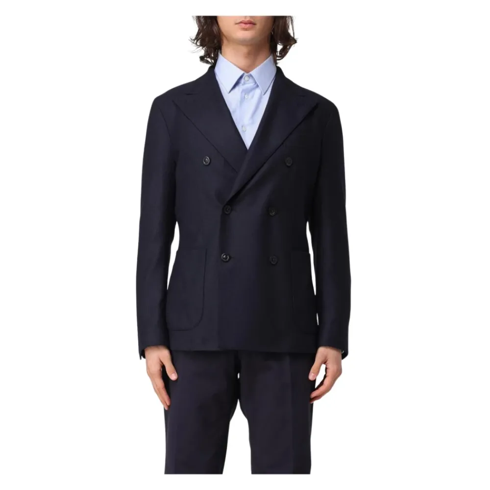 Heren Boglioli e Double-Breasted Blazer Zakken