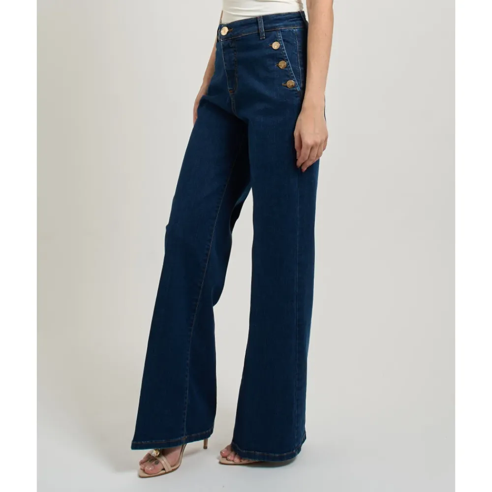 DAMES Fracomina Jeans^e Flare Denim Broek voor Vrouwen
