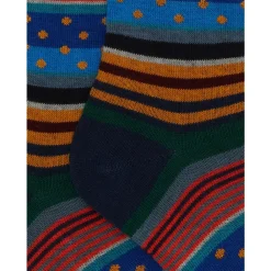 GALLO Ondergoed & Sokken^Blauwe Gestreepte & Polka Dot Kindersokken