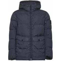 Heren Stone Island e Gewatteerde Hooded Donsjas