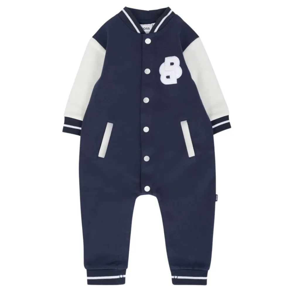 Hugo Jumpsuits^e Katoenen Babypak met BB Logo