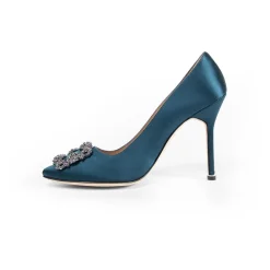 DAMES Manolo Blahnik e Kristal Gesp Stiletto Hak Schoen