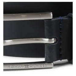 Tommy Hilfiger e leren riem met driekleurige lus