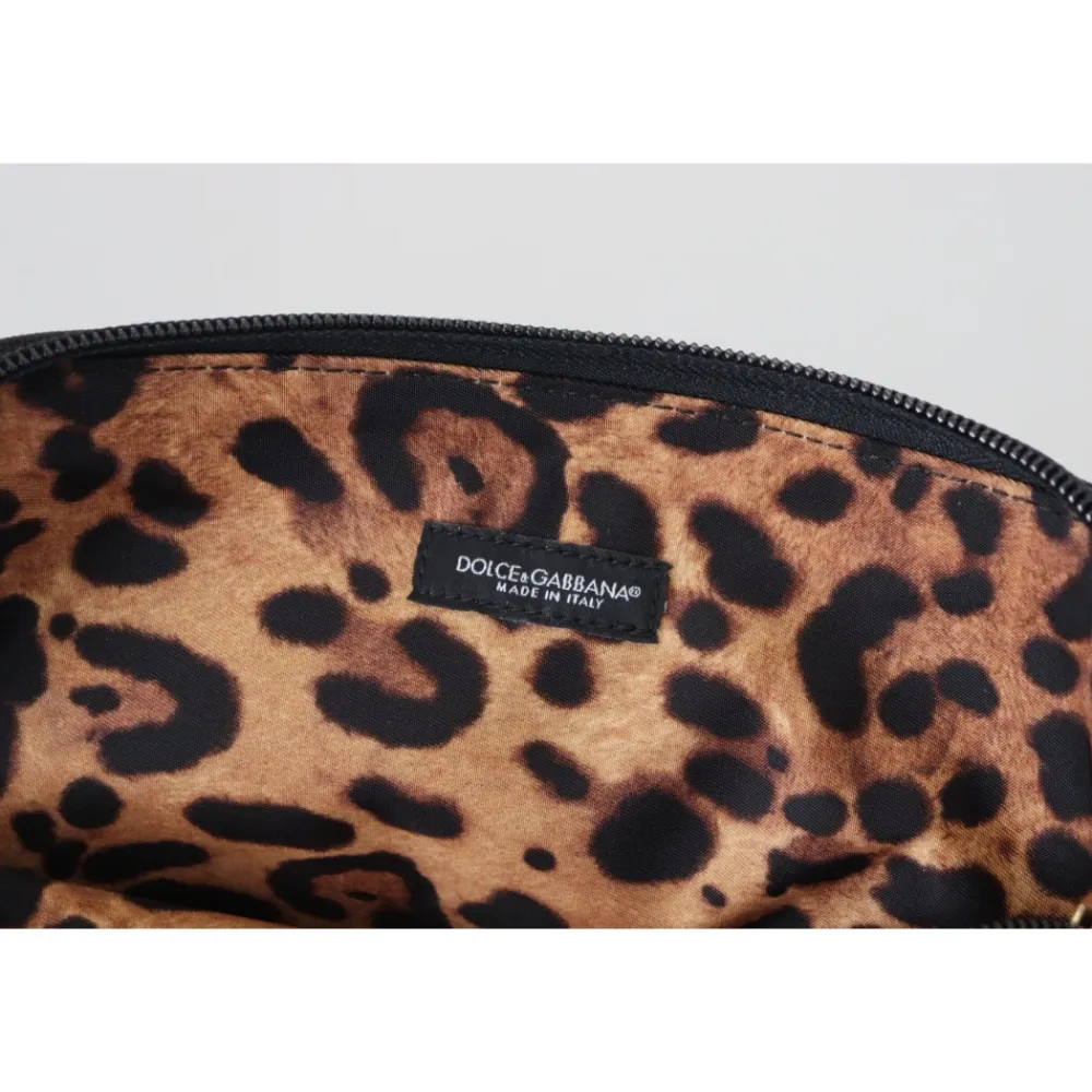 DAMES Dolce & Gabbana e Logo Print Handtas Luipaardprint Toilettas