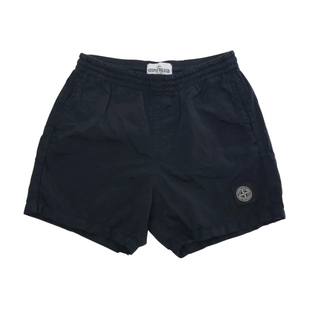 Stone Island Broeken & Jeans^e Tech Fabric Shorts met Kompaslogo