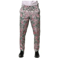 Heren Dolce & Gabbana Broeken^Bloemen Jacquard Tapered Broek Multicolor