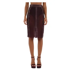 DAMES Elisabetta Franchi Bloemen kant midi rok met broekje