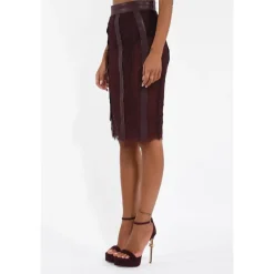 DAMES Elisabetta Franchi Bloemen kant midi rok met broekje