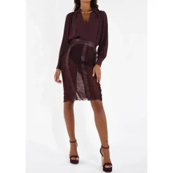 DAMES Elisabetta Franchi Bloemen kant midi rok met broekje