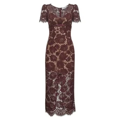 DAMES Self Portrait Jurken^Bloemenkanten Midi Jurk