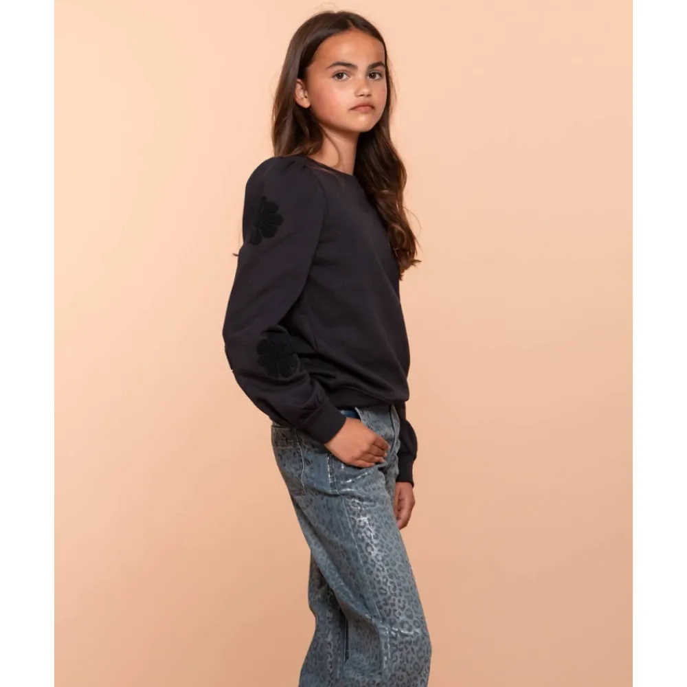 Geisha Bloemenmouw Sweater