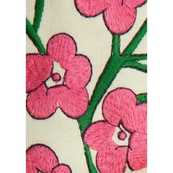 Mini Rodini Bovenkleding^Blouse met een kleurrijk geborduurd bloemmotief