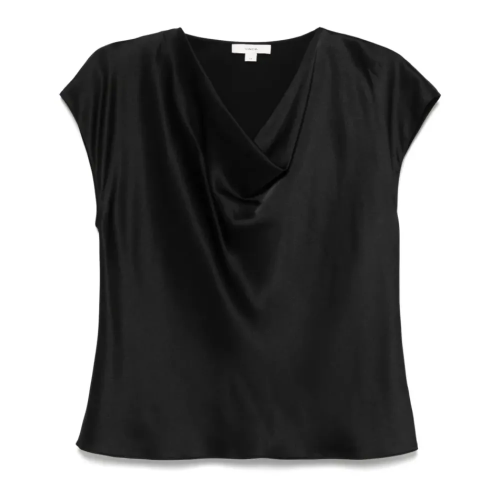 DAMES Vince Blouse met gedrapeerde hals