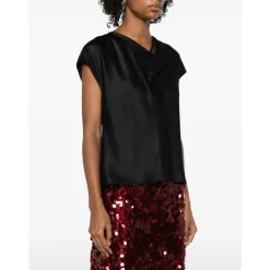 DAMES Vince Blouse met gedrapeerde hals