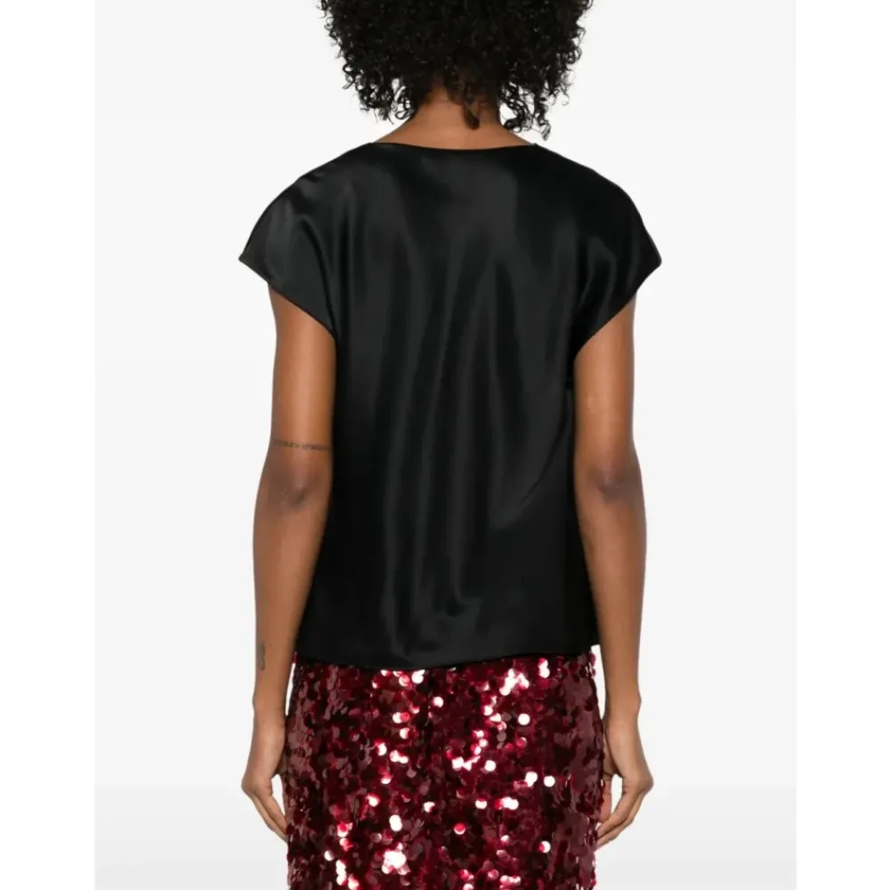 DAMES Vince Blouse met gedrapeerde hals