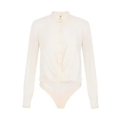 DAMES Elisabetta Franchi Shirts^Bodysuit van georgettestof