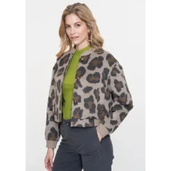 DAMES Geisha Jassen^Bomberjack Kamel/Antraciet